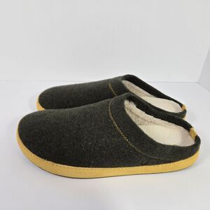 Olukai Hamani Hulu Mule Slippers Green Slip On Shoes Wool Warm Mens 10 Sheep Fur